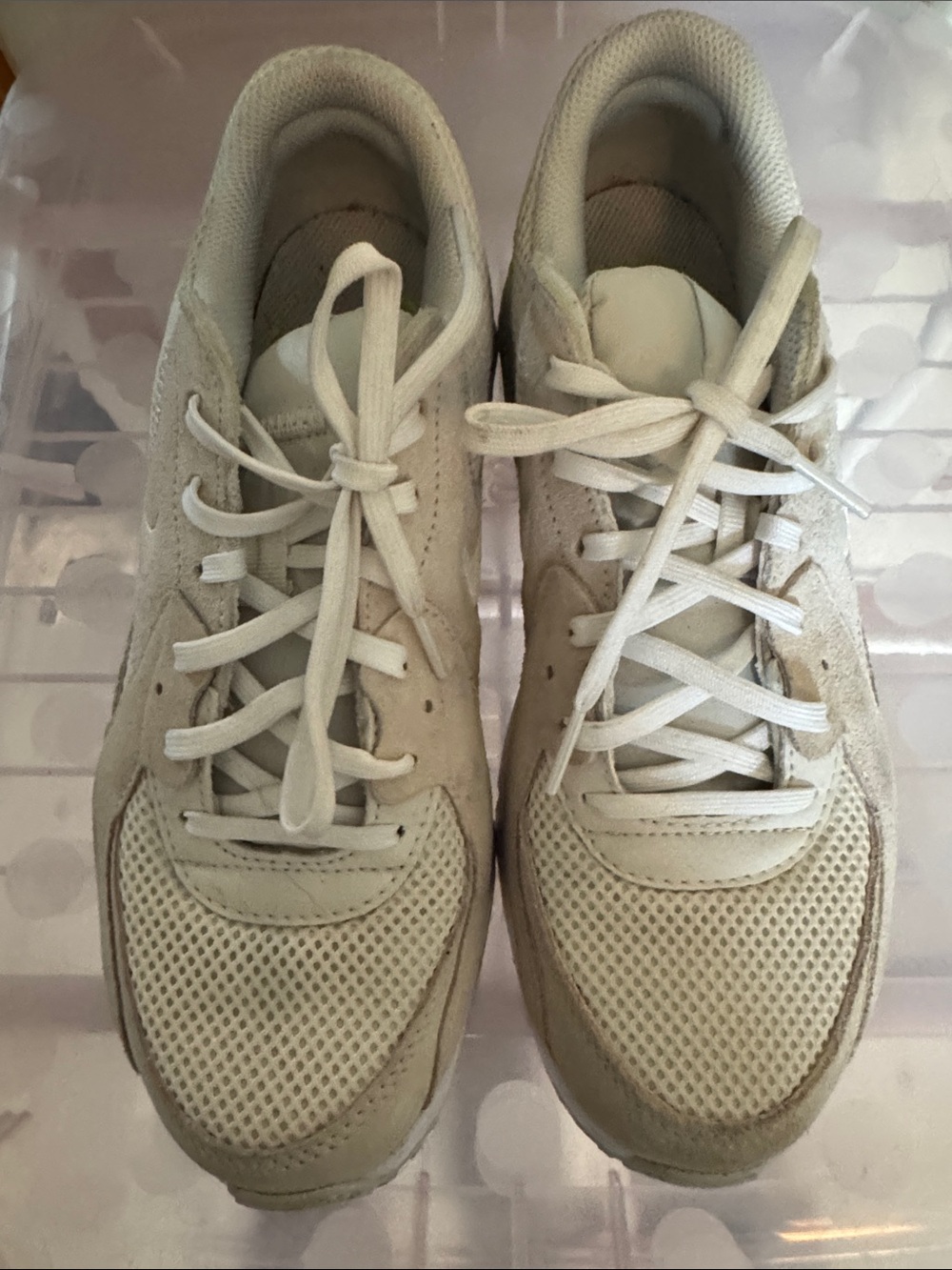 Nike Air Max partial suede upper Women's Sneakers in Cream/White - Picture 4 of 10